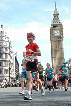 Maria Scherf beim London-Marathon 2013